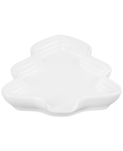 Shop Le Creuset Noel Collection Stoneware Holiday Tree Spoon Rest In White