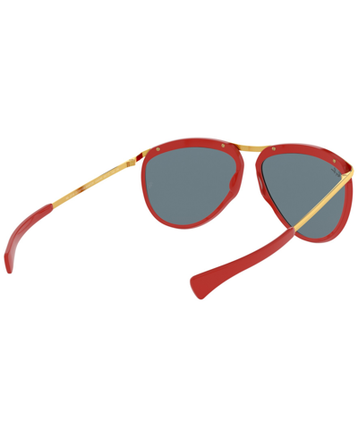 Shop Ray Ban Unisex Aviator Olympian Sunglasses, Rb2219 In Red