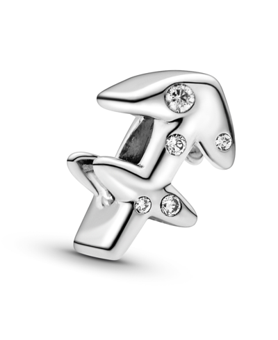 Shop Pandora Sterling Silver Zodiac Charm In Silver - Sagittarius
