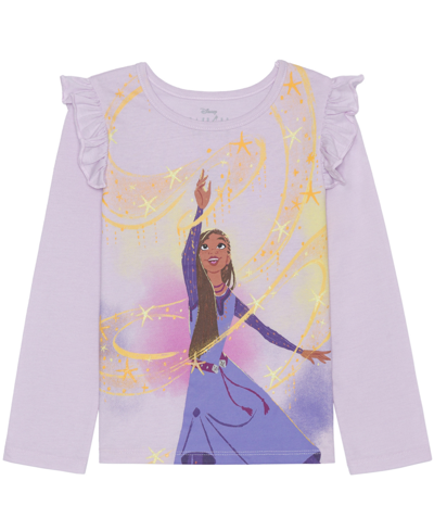 Shop Disney Little Girls Wish Magical Moment Long Sleeve Top In Purple
