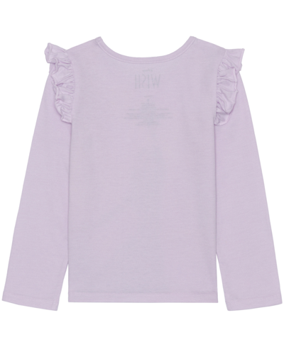 Shop Disney Little Girls Wish Magical Moment Long Sleeve Top In Purple