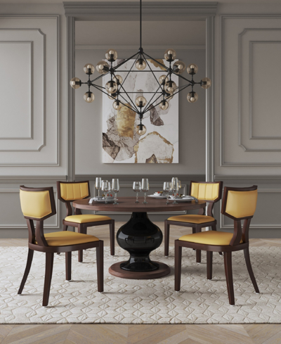 Manhattan Comfort Pulitzer Dining Chair, Set Of 2 In Camel,walnut