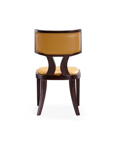 Manhattan Comfort Pulitzer Dining Chair, Set Of 2 In Camel,walnut