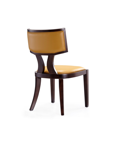 Manhattan Comfort Pulitzer Dining Chair, Set Of 2 In Camel,walnut