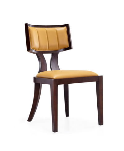 Manhattan Comfort Pulitzer Dining Chair, Set Of 2 In Camel,walnut