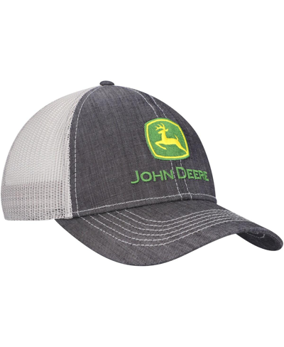 Top Of The World Men's  Black John Deere Classic Trucker Adjustable Hat In Black