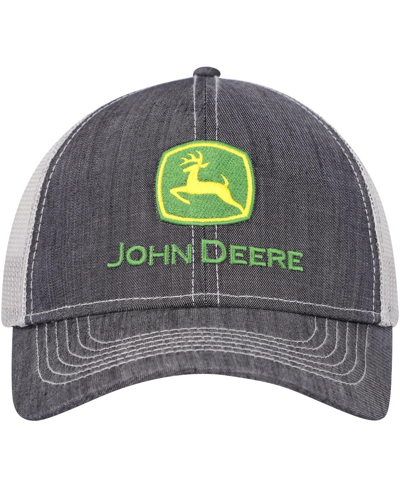 Top Of The World Men's  Black John Deere Classic Trucker Adjustable Hat In Black
