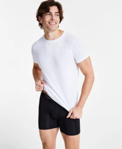 Shop Calvin Klein Mens 5 Pk. Cotton Classics Crewneck T Shirts 3 Pk. Stretch Boxer Briefs In White