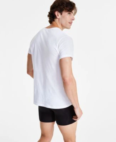 Shop Calvin Klein Mens 5 Pk. Cotton Classics Crewneck T Shirts 3 Pk. Stretch Boxer Briefs In White