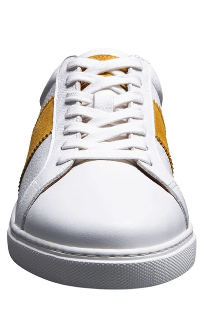 Shop Allen Edmonds Courtside Sport Sneaker In White/ Yellow