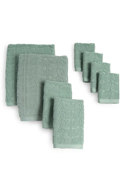 Shop Caro Home 8-pack Cotton Towel Bundle In Dark Sage