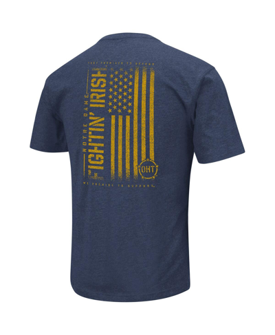 Colosseum Men's  Navy Notre Dame Fighting Irish Oht Military-inspired Appreciation Flag 2.0 T-shirt In Navy