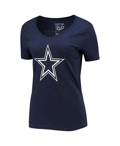 Fanatics Women's  Dak Prescott Navy Dallas Cowboys Player Icon Name And Number V-neck T-shirt In Navy