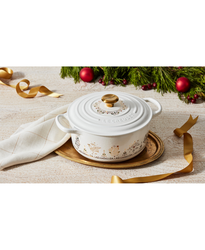 Le Creuset Noel Collection Enameled Cast Iron 12 Days Of Christmas Dutch Oven In White