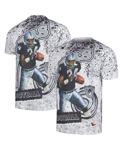 Shop Mitchell & Ness Men's  Bo Jackson White Las Vegas Raiders Retired Player Name And Number Burst T-shir