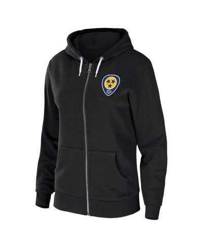 Wear By Erin Andrews Black Nashville Predators Sponge Fleece Full-zip Hoodie In Black