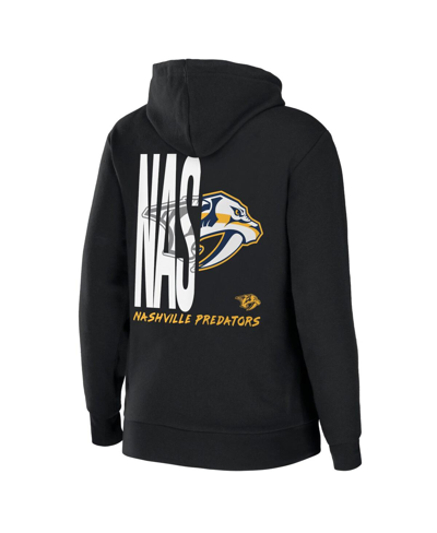 Wear By Erin Andrews Black Nashville Predators Sponge Fleece Full-zip Hoodie In Black