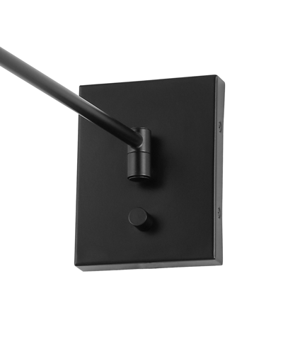 Jonathan Y Cary Iron Contemporary Swing Arm Wall Light In Black