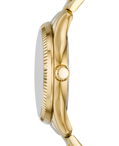 Shop Fossil Women's Rye Multifunction Gold-tone Stainless Steel Watch, 36mm