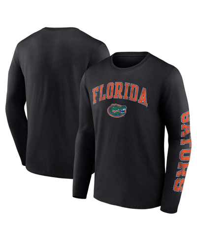Shop Fanatics Men's  Black Florida Gators Distressed Arch Over Logo Long Sleeve T-shirt