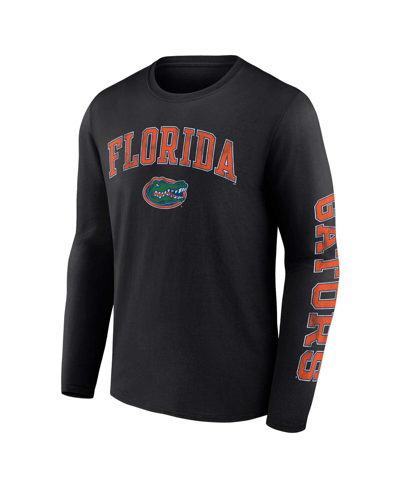 Shop Fanatics Men's  Black Florida Gators Distressed Arch Over Logo Long Sleeve T-shirt