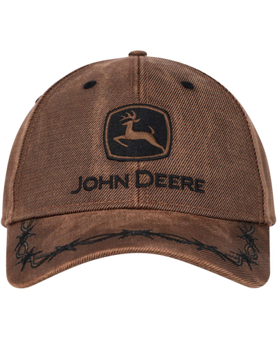 Shop Top Of The World Men's  Brown John Deere Classic Oil Skin Adjustable Hat