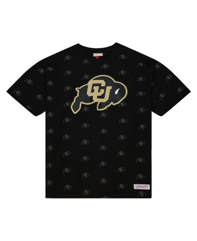 Mitchell & Ness Men's  Black Colorado Buffaloes Allover Print T-shirt In Black