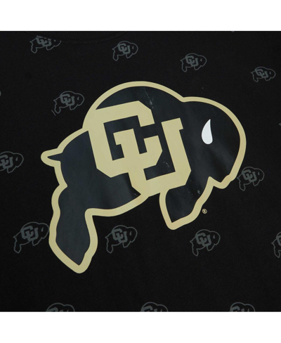 Mitchell & Ness Men's  Black Colorado Buffaloes Allover Print T-shirt In Black