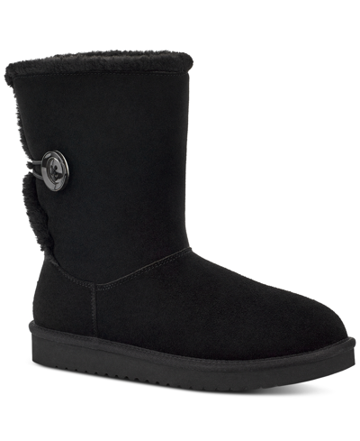 Shop Koolaburra By Ugg Women's Nalie Short Buttoned Booties In Black