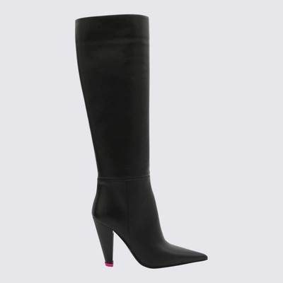 Shop 3juin Black Leather Alexa Boots