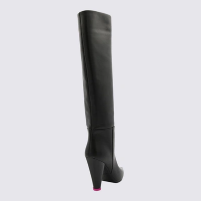 Shop 3juin Black Leather Alexa Boots