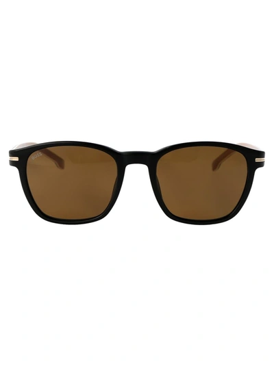 Shop Hugo Boss Boss  Sunglasses In 80770 Black
