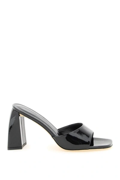 Shop By Far Patent Leather 'michele' Mules In Black