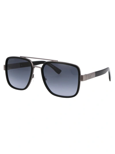 Shop Dsquared2 Sunglasses In V819o Dark Ruthenium Black