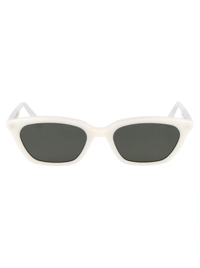 Shop Gentle Monster Sunglasses In W2 White Black