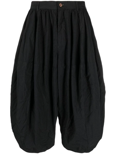 Shop Homme + Baloon Cropped Trousers In Black