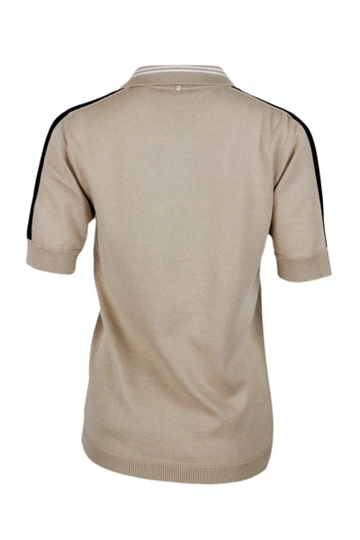 Shop Lorena Antoniazzi T-shirts And Polos In Beige