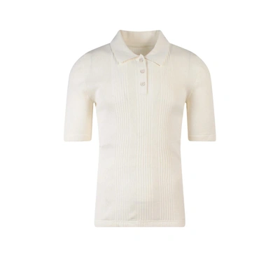 Shop Maison Margiela Cotton Polo Shirt In White