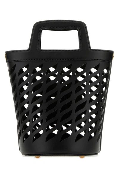 Etro Woman Black Leather Bucket Bag In Black