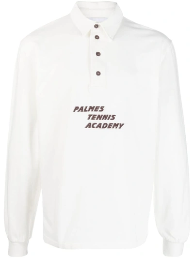 Shop Palmes Organic Cotton Long Sleeve Shirt In White