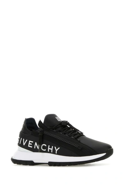 Shop Givenchy Man Black Leather Spectre Sneakers