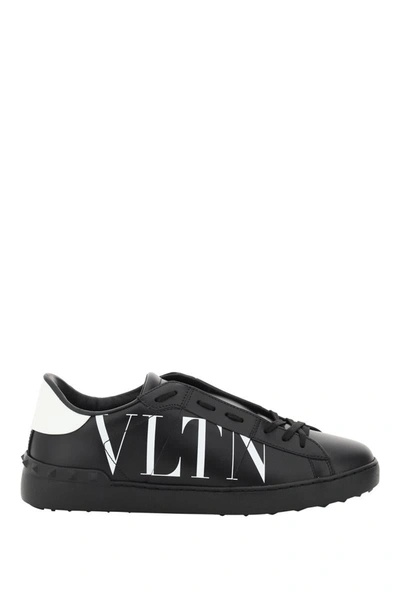 Shop Valentino Garavani Open Vltn Sneakers In Black