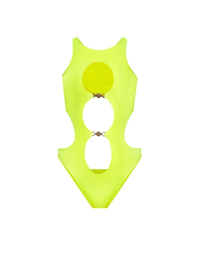 Shop Versace Swimsuit In Yellow