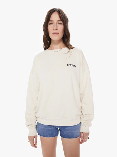 Shop Sprwmn Logo Sweatshirt Vintage Off (also In S) In White