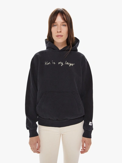 Shop Cloney Kim Is My Lawyer Pullover Hoodie In Black