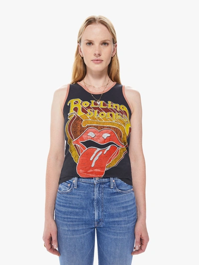 Shop Madeworn The Rolling Stones Tank Top Coal In Charcoal