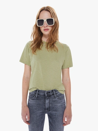Shop Velva Sheen Rolled Short Sleeve V T-shirt In Green