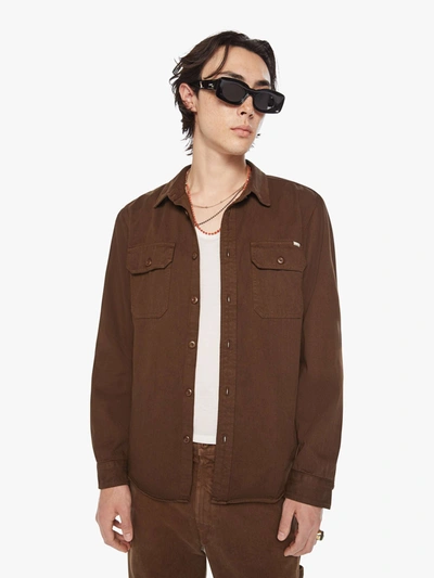 Shop Mother The Freeze Hot Cocoa Shirt In Brown