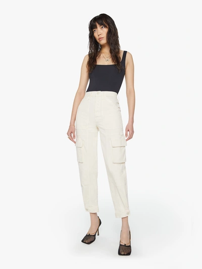 Shop Mother The Curbside Cargo Flood Eggnog Pants (also In 23,24,25,26,27,28,29,30,31,32,33,34) In White