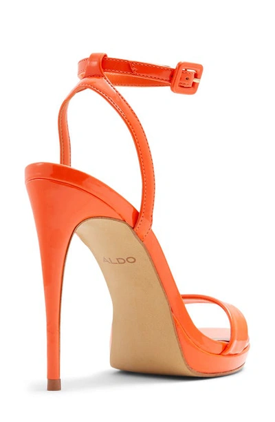 Shop Aldo Kat Ankle Strap Platform Sandal In Bright Orange